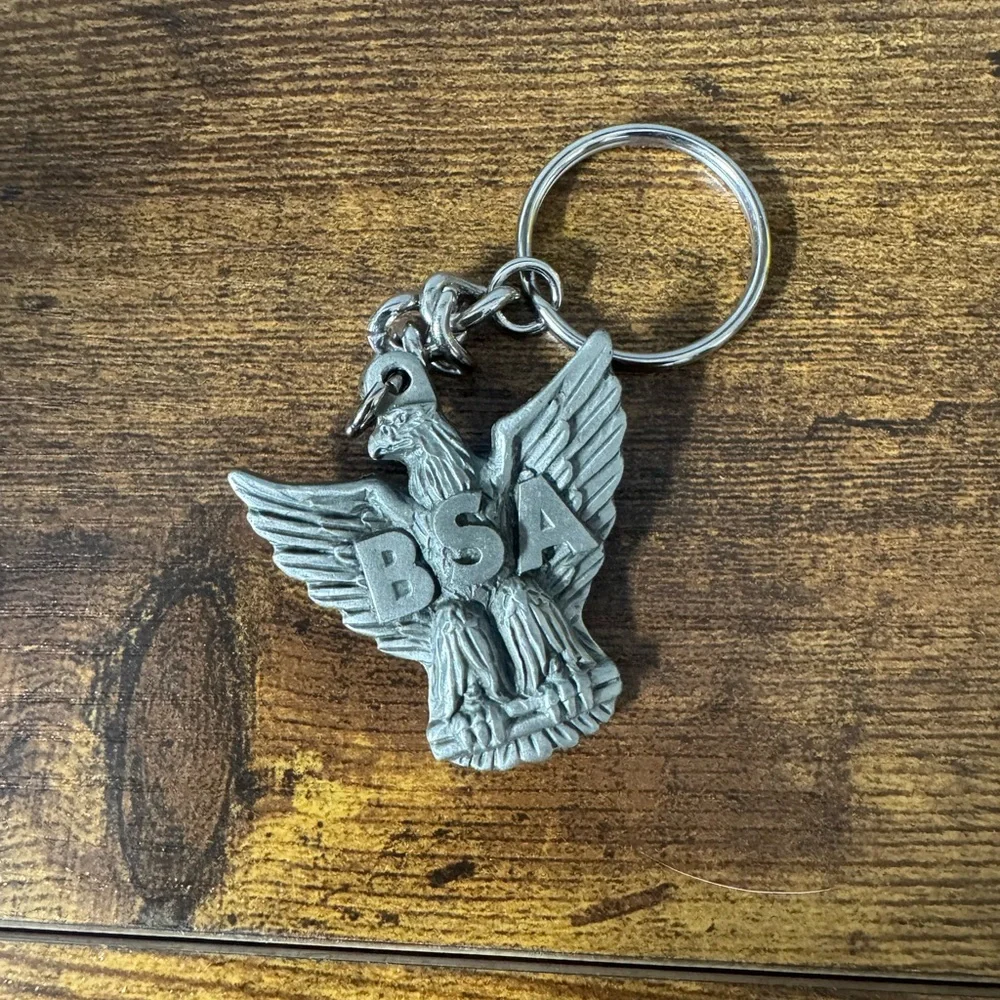 Boy Scouts BSA Eagle Fleur De Lis Neckerchief Slide Keychain Lot‎ Metal Scout